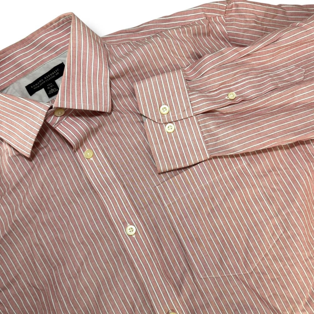 Banana Republic Men's XL Long Sleeve Button Down Plaid Shirt‎ Classic Fit Cotton